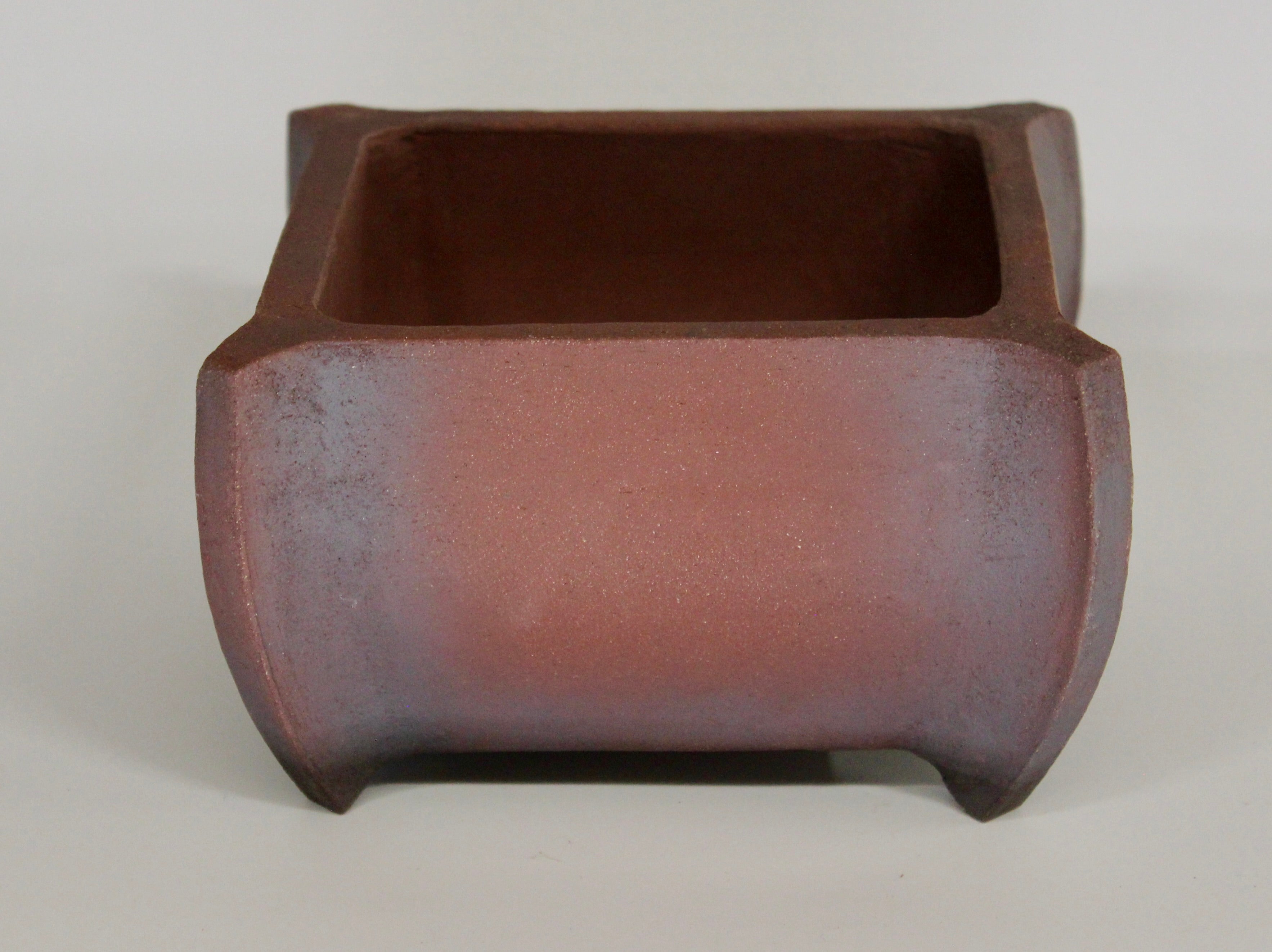 Square bonsai pot. Unglazed. 132mm x 89mm