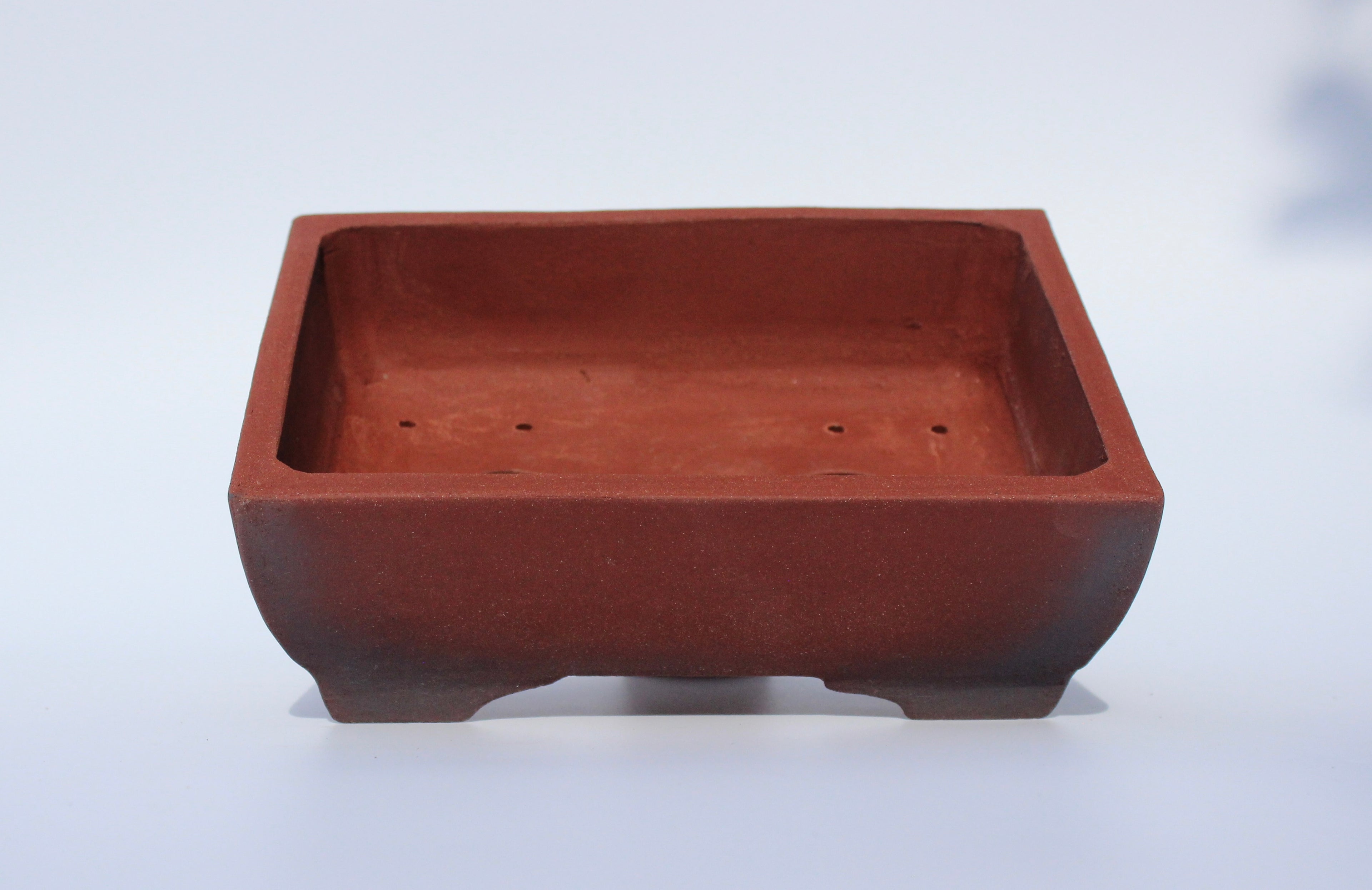 Unglazed rectangle pot. 208x154mm