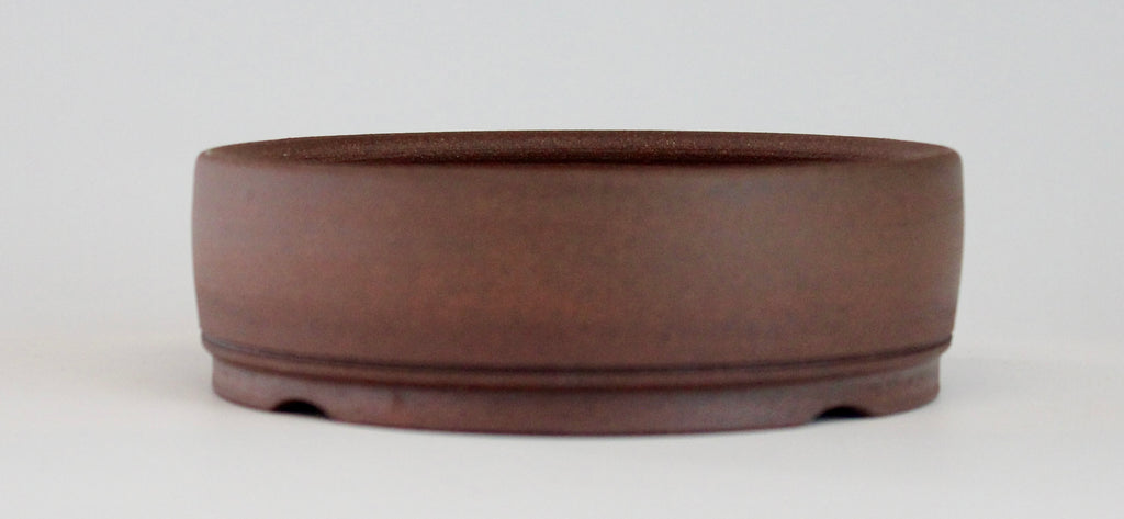 Round unglazed bonsai pot. D.111mm
