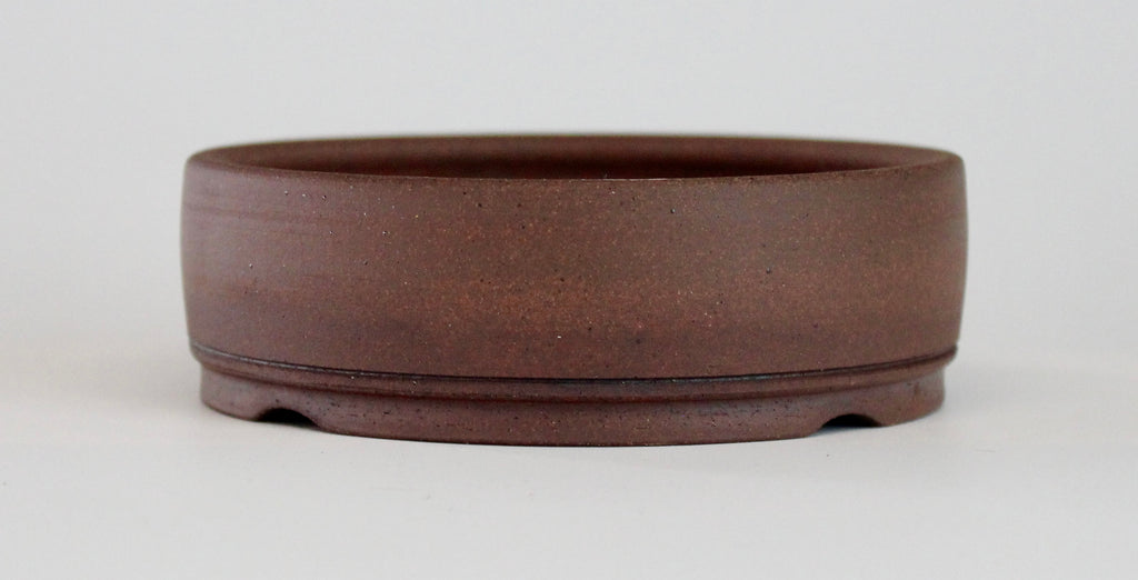 Round unglazed bonsai pot. D.111mm