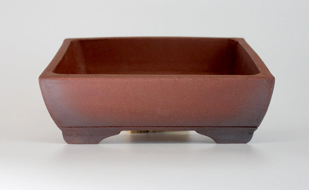 Unglazed rectangle pot. 204x146mm