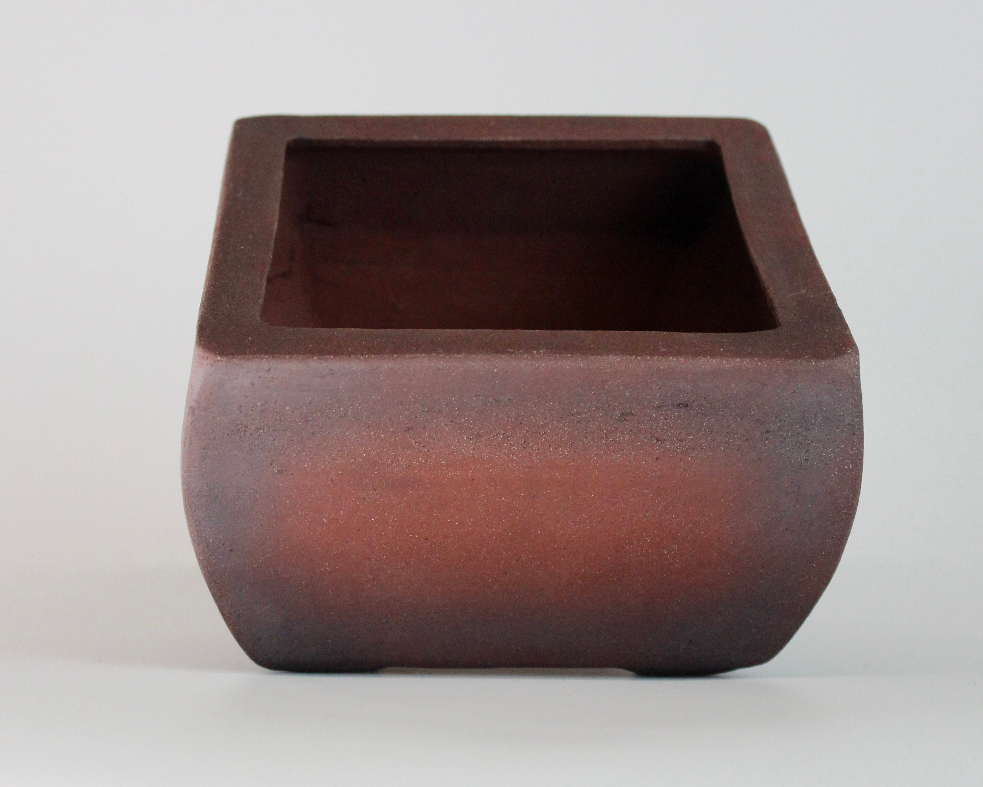 Square bonsai pot. Unglazed. 132mm x 87mm