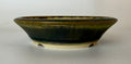 Round bonsai pot in a green glaze. D.180mm