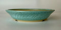 Round bonsai pot in a blue glaze. D.182mm